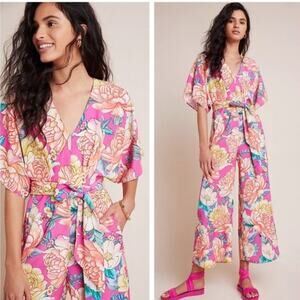 Farm Rio x Anthropologie Eulalie Jumpsuit Size XS‎